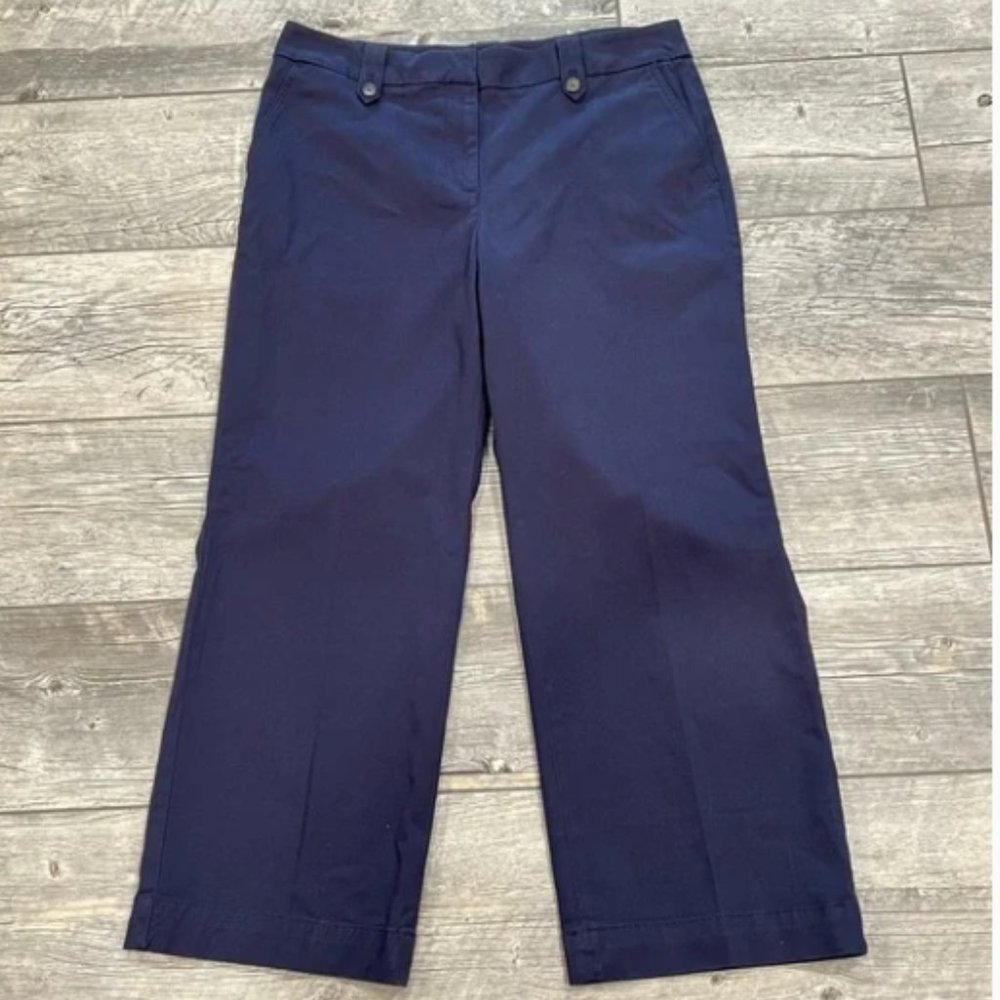 Talbots Wide Leg Pants High Waist Navy